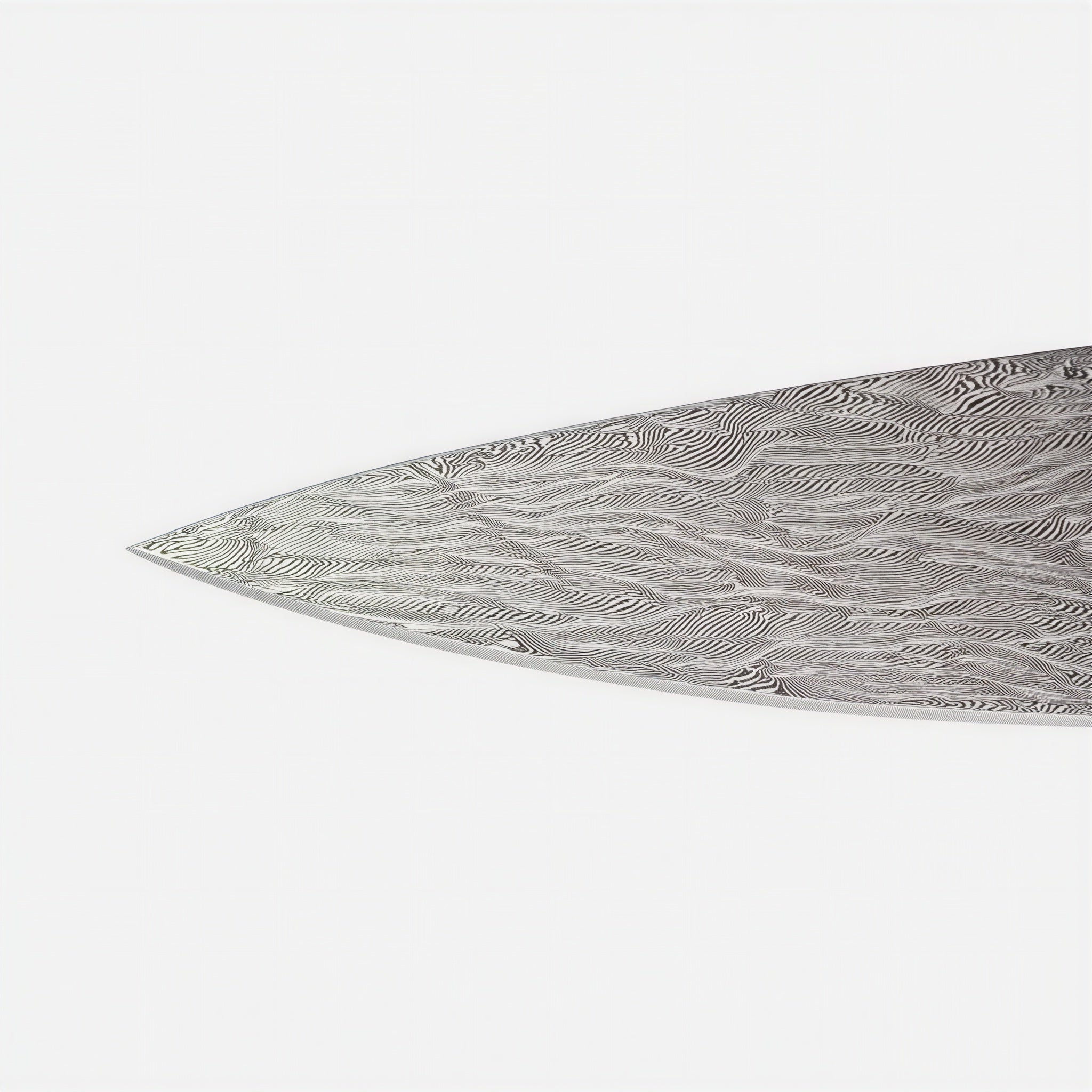 Couteau japonais de chef Ipso Hira - Lame 205 mm acier Damas 67 couches VG10 - Manche résine marbrée rouge