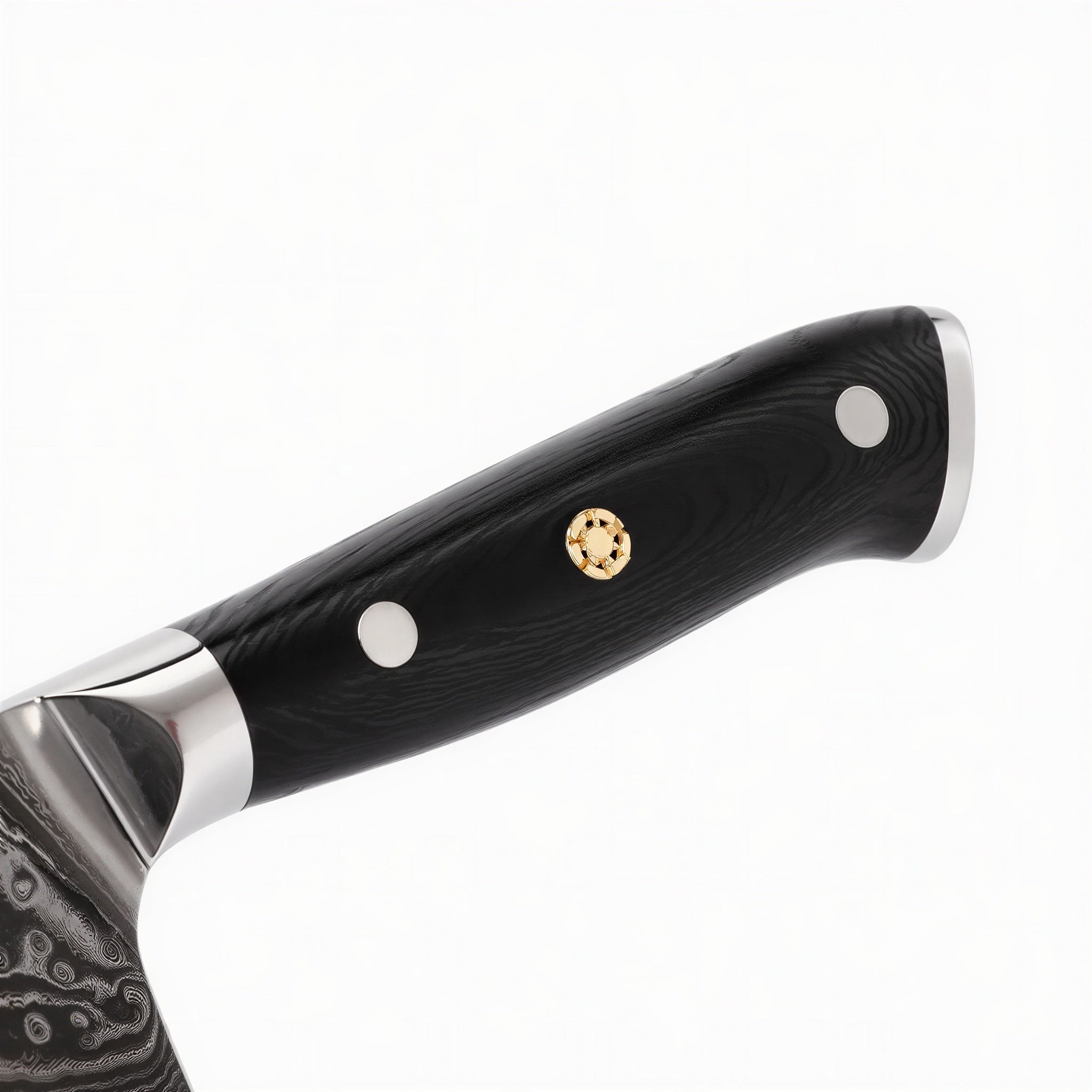 Couteau japonais de chef Ipso Kuro – Lame 205 mm acier Damas 67 couches – Manche G10